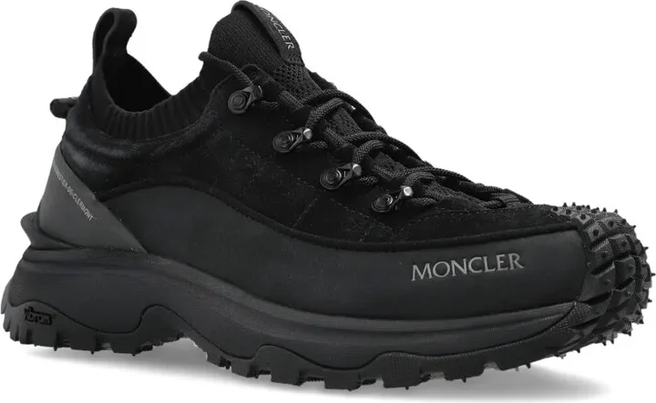 Knitted-Panel Lace-Up Trainers - Image 4
