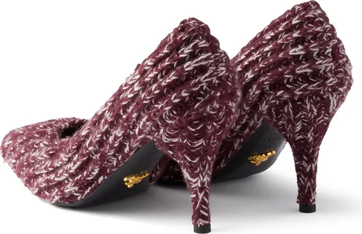 Knitted Pointed-Toe Pumps - Image 3