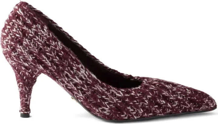 Knitted Pointed-Toe Pumps