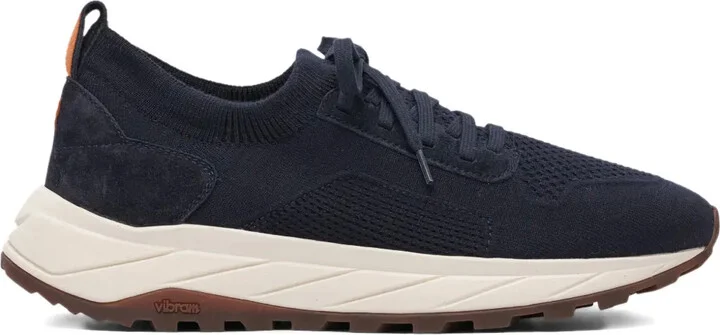 Knitted Suede Sneakers