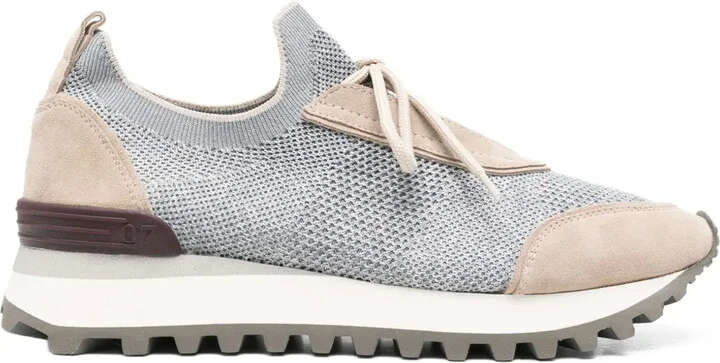 Knitted Suede Trainers