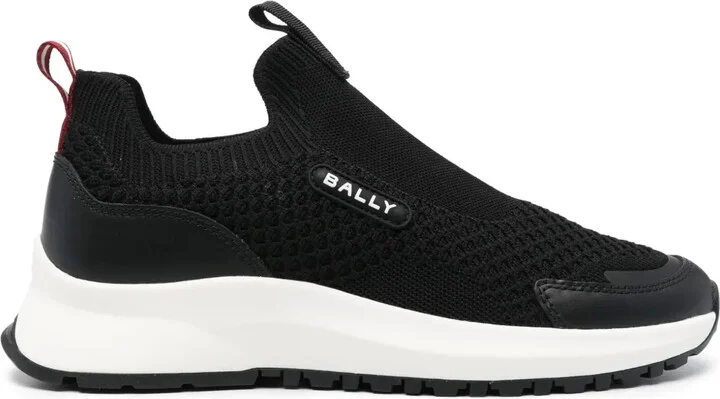 Knitted-Upper Slip-On Sneakers