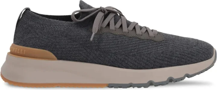 Knitted-Upper Sneakers