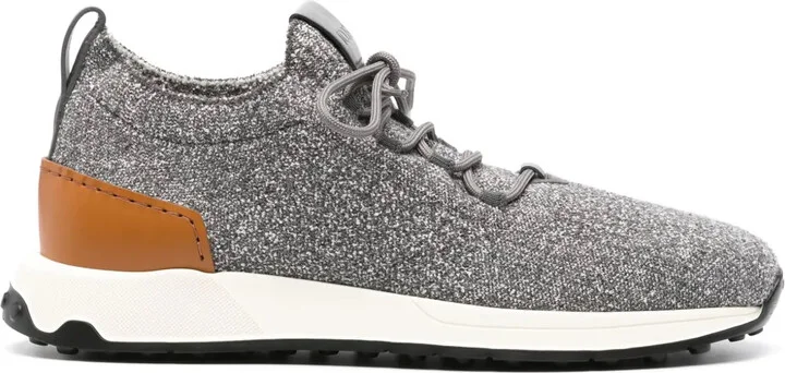 Knitted-Upper Sneakers