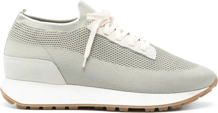 Knitted-Upper Sneakers