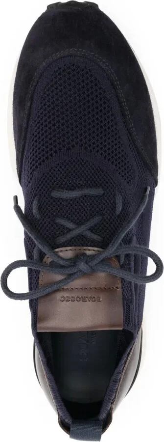 Knitted-Upper Suede Sneakers - Image 4