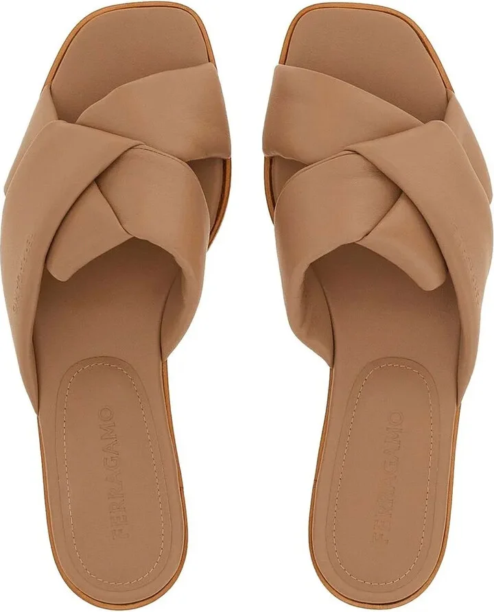 Knot-Detail Leather Slides - Image 4