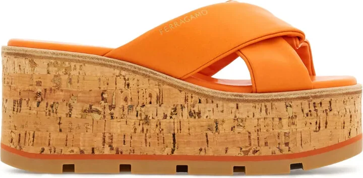 Knot-Detail Leather Slides