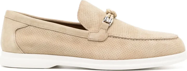 Knot-Detail Mesh Loafers