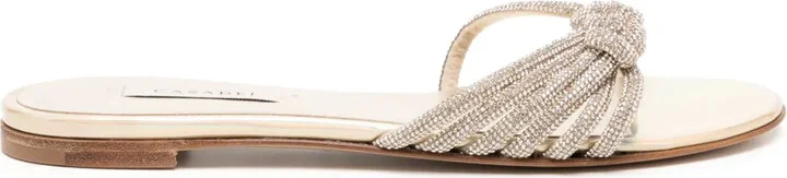 Knot-Detail Slide Sandals