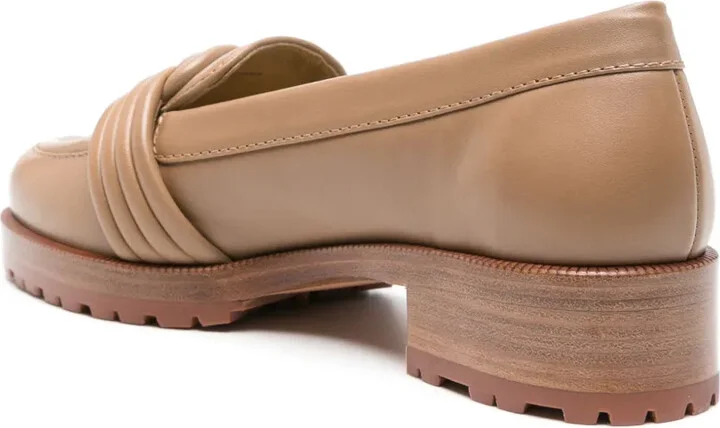 Knot-Detailing Leather Loafers - Image 3