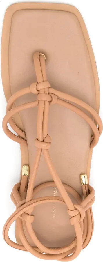 Knot-Detailing Leather Sandals - Image 4