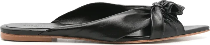 Knot-Detailing Pointed-Toe Sandals