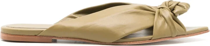 Knot-Detailing Pointed-Toe Sandals