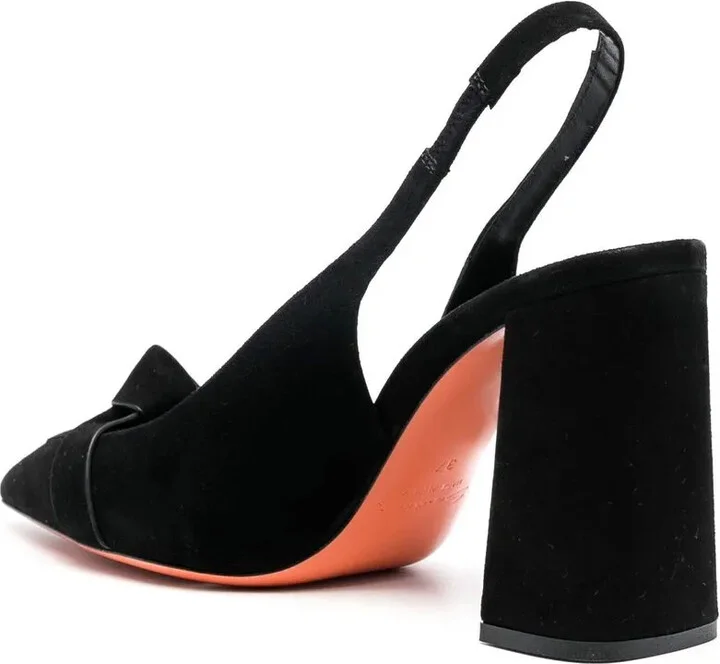 Knot-Embellished 95mm Slingback Pumps - Image 3