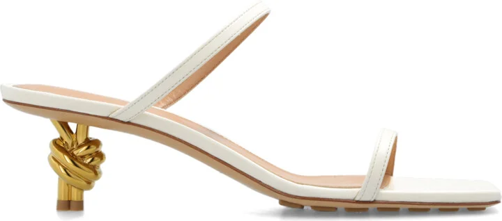 ‘Knot’ Heeled Sandals, , - White