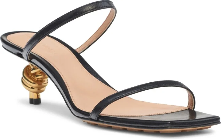 Knot Kitten Heel Slide Sandal