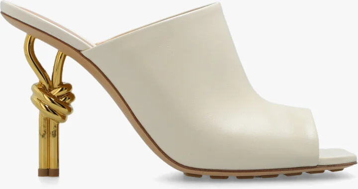 ‘Knot’ Mules, , - Cream