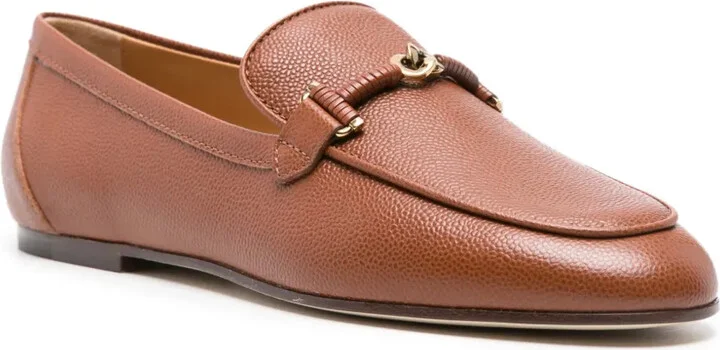 Knot-Plaque Leather Loafers - Image 2
