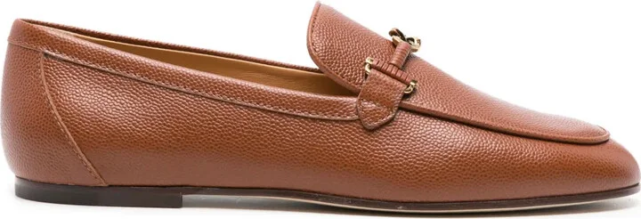 Knot-Plaque Leather Loafers
