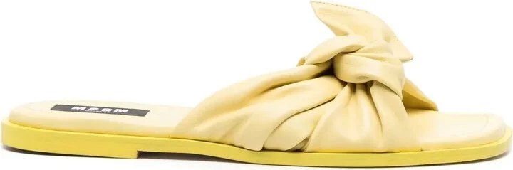Knot-Strap Leather Sandals