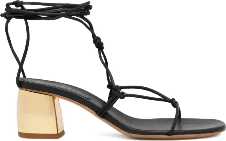 Knotted Ankle-Wrap Sandals