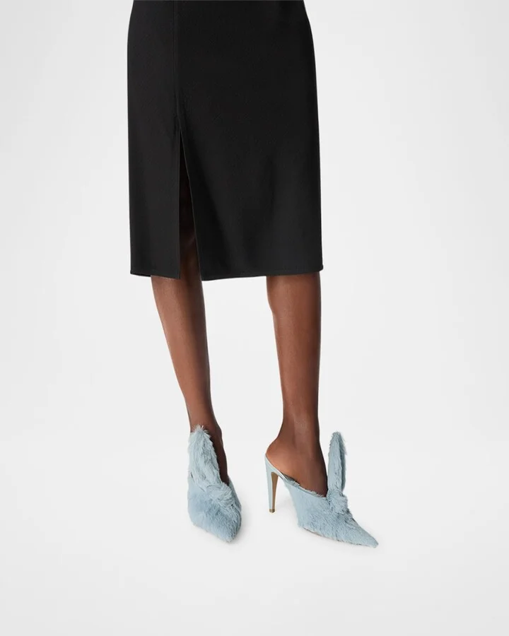 Knotted Calf Hair Mule Pumps - Image 2