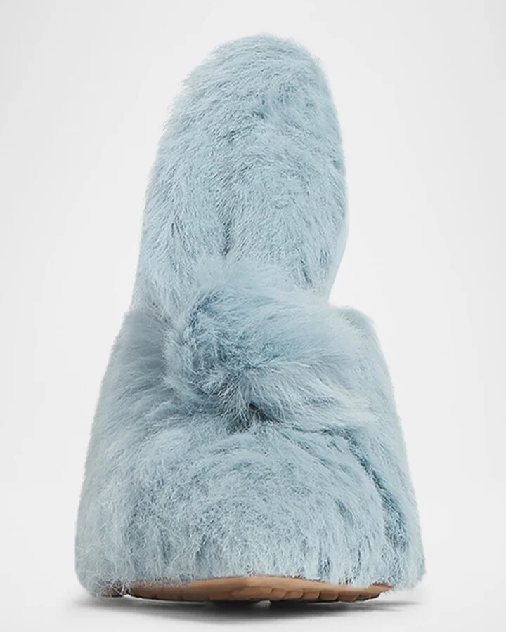 Knotted Calf Hair Mule Pumps - Image 3