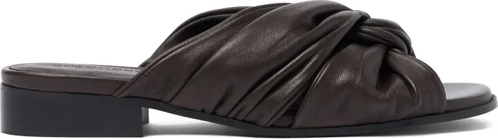 Knotted-Detail Slide Sandals