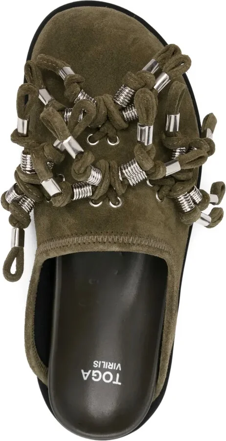 Knotted-Detail Suede Mules - Image 4