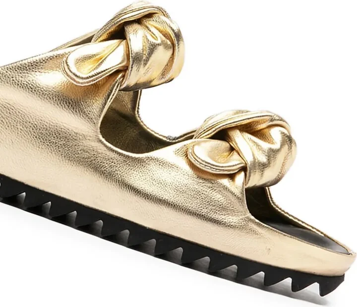 Knotted Double-Strap Sandals - Image 2