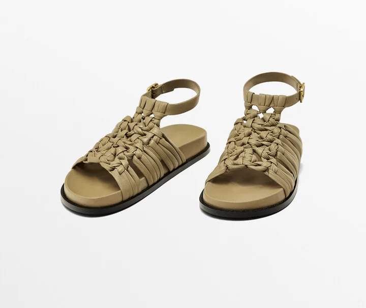 Knotted Flat Sandals - Image 3