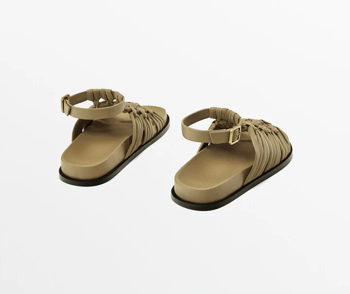 Knotted Flat Sandals - Image 4