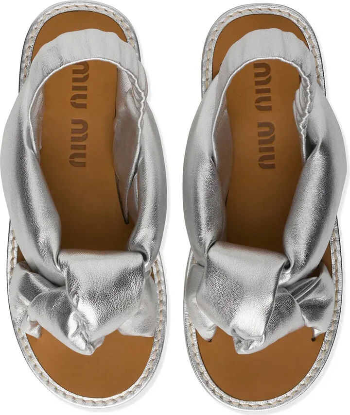 Knotted Flat Sandals - Image 4