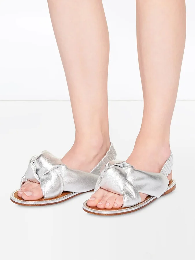 Knotted Flat Sandals - Image 5