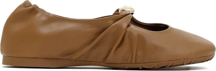 Knotted Leather Flats