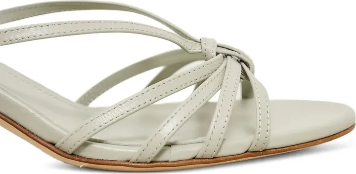Knotted Leather Heeled Sandals - Image 3