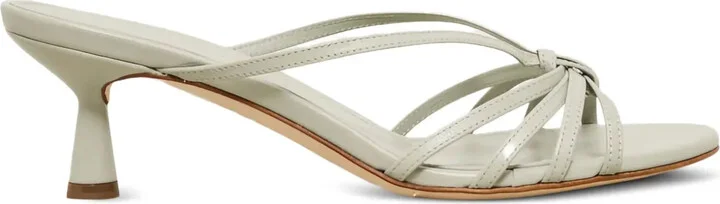 Knotted Leather Heeled Sandals