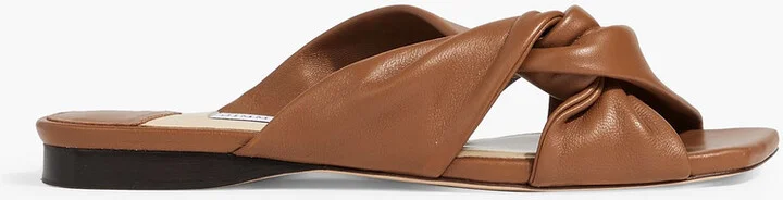 Knotted leather sandals