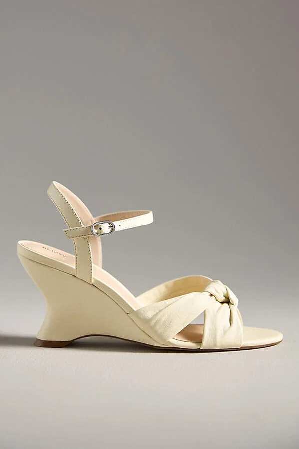 Knotted Sculptural Wedge Sandals - Image 2