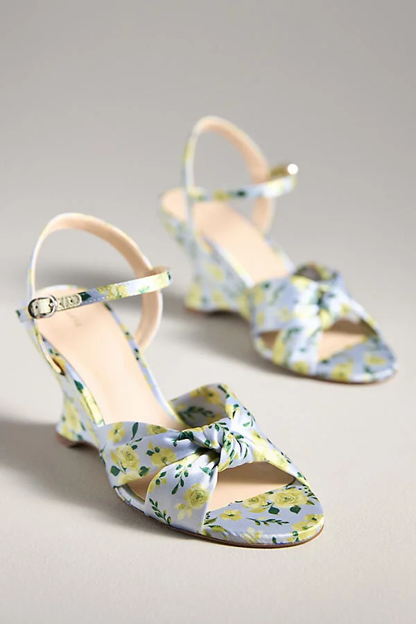 Knotted Sculptural Wedge Sandals - Image 2