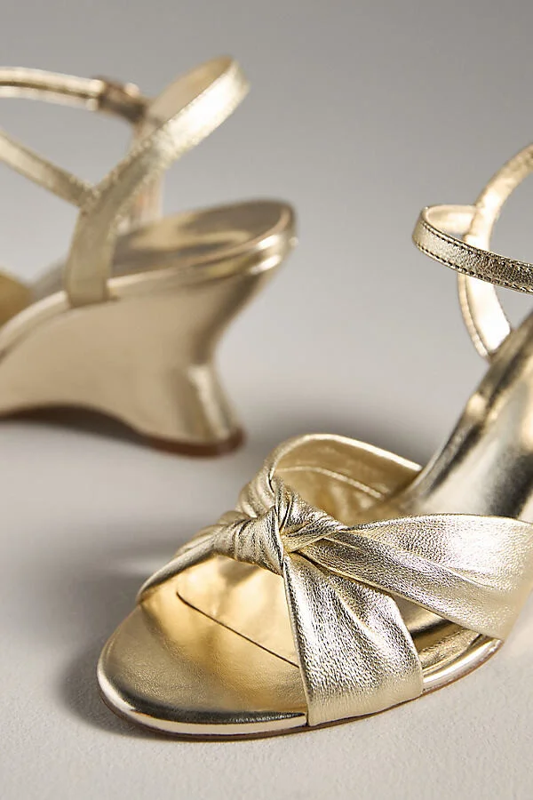 Knotted Sculptural Wedge Sandals - Image 3
