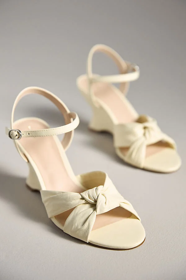 Knotted Sculptural Wedge Sandals