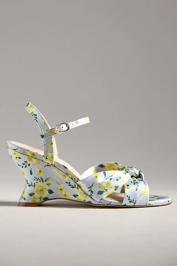 Knotted Sculptural Wedge Sandals