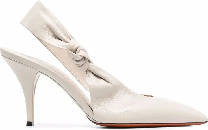 Knotted Slingback Pumps