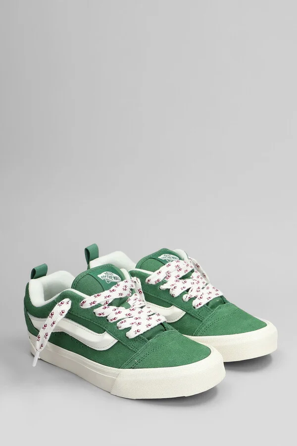 Knu Skool Sneakers In Green Suede - Image 2