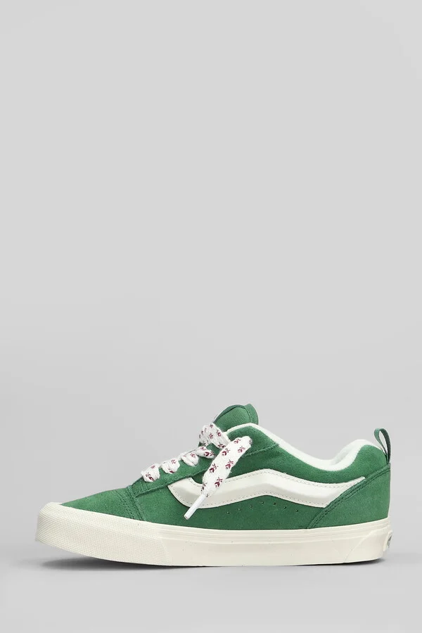 Knu Skool Sneakers In Green Suede - Image 3
