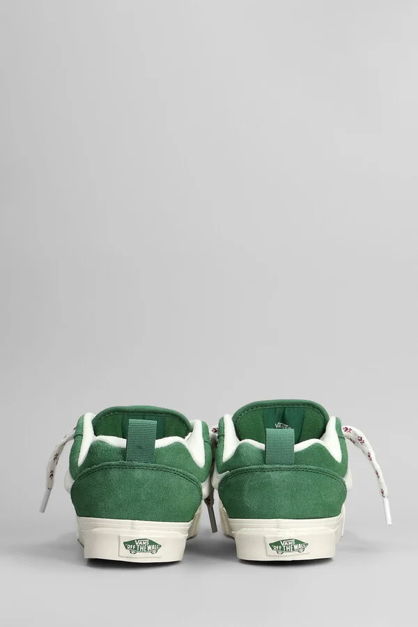 Knu Skool Sneakers In Green Suede - Image 4