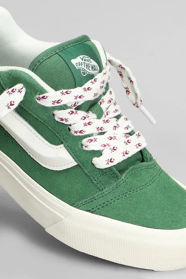 Knu Skool Sneakers In Green Suede - Image 5