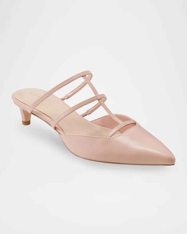 Kodie Leathe T-Strap Mule Pumps - Image 8